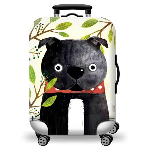 Unisex nan elastic suitcase cover with artistic marble print, shockproof fit and tear-resistant stretch material Bowlift