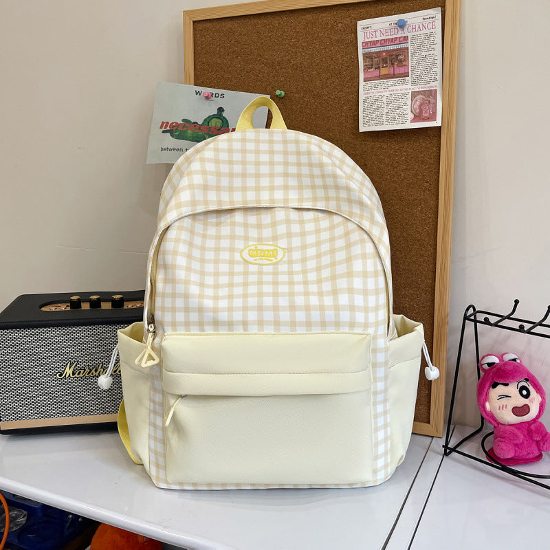 Stylish Plaid Backpack