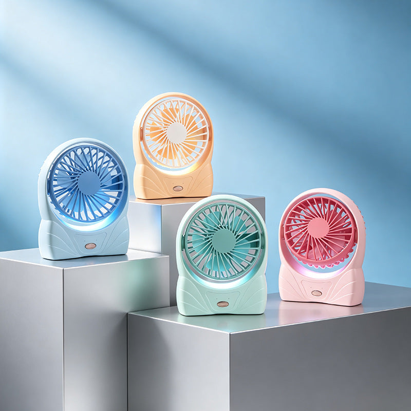 Women Portable Table Fan with LED Lighting Bowlift