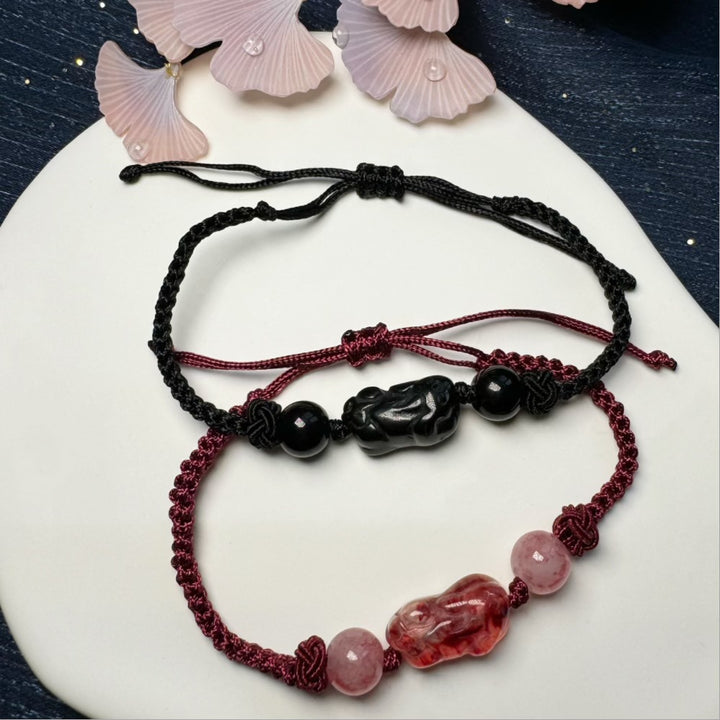 Adjustable Macrame Protective Charm Bracelet Bowlift