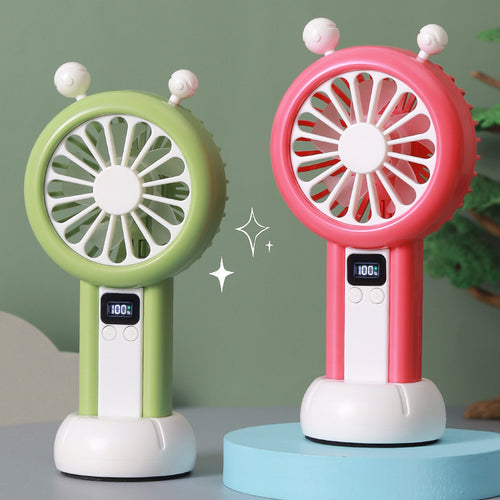 Ladies portable mini fan with LCD display from Bowlift