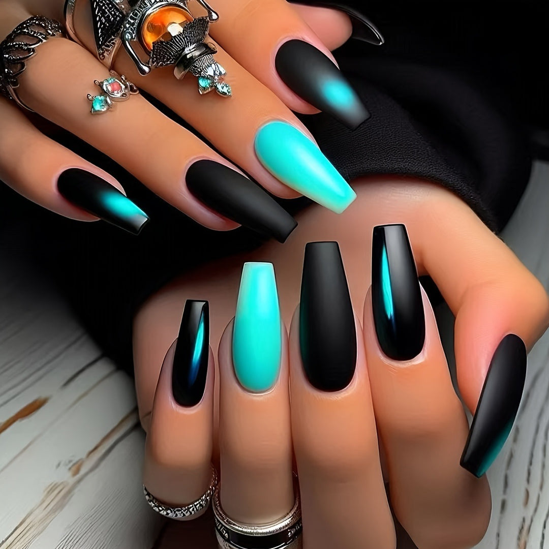Acrylic Nails in Trendy Ombré Design Bowlift