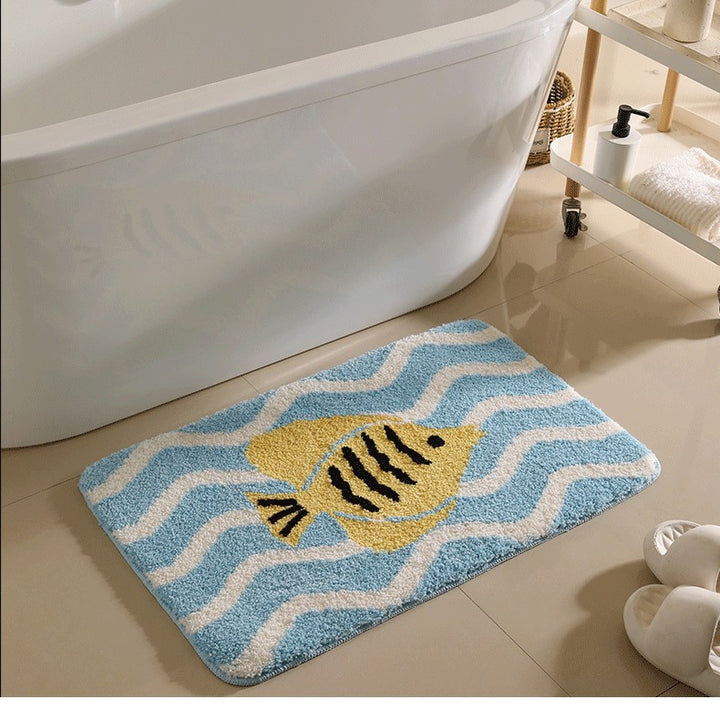 Playful Cartoon Bath Mat Bowlift