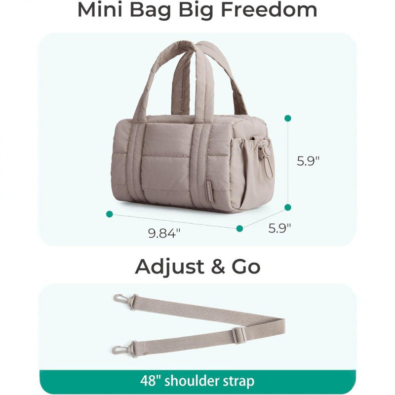 Spacious Padded Weekender Handbag Bowlift