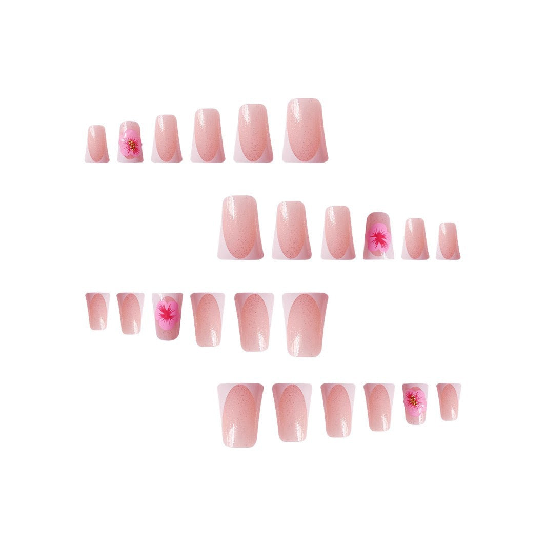 Floral Acrylic Nail Art Set Bowlift