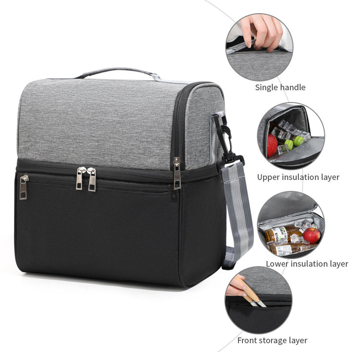 Insulated cooler bag with practical compartments Bowlift
