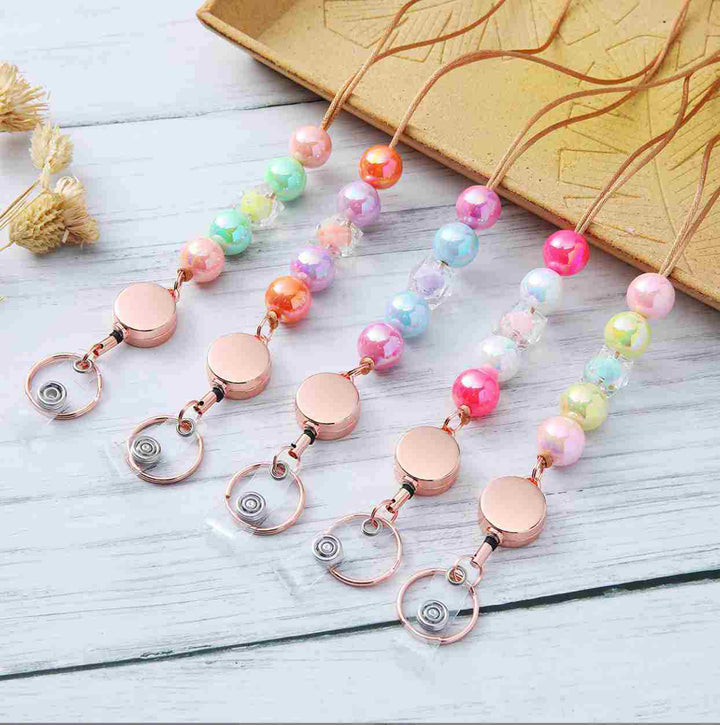 Decorative Beaded ID Badge Lanyard Bowlift