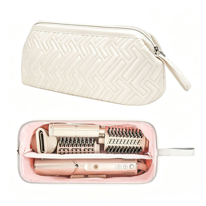 Cosmetic Organizer Bag with Elegant Quilting Bowlift