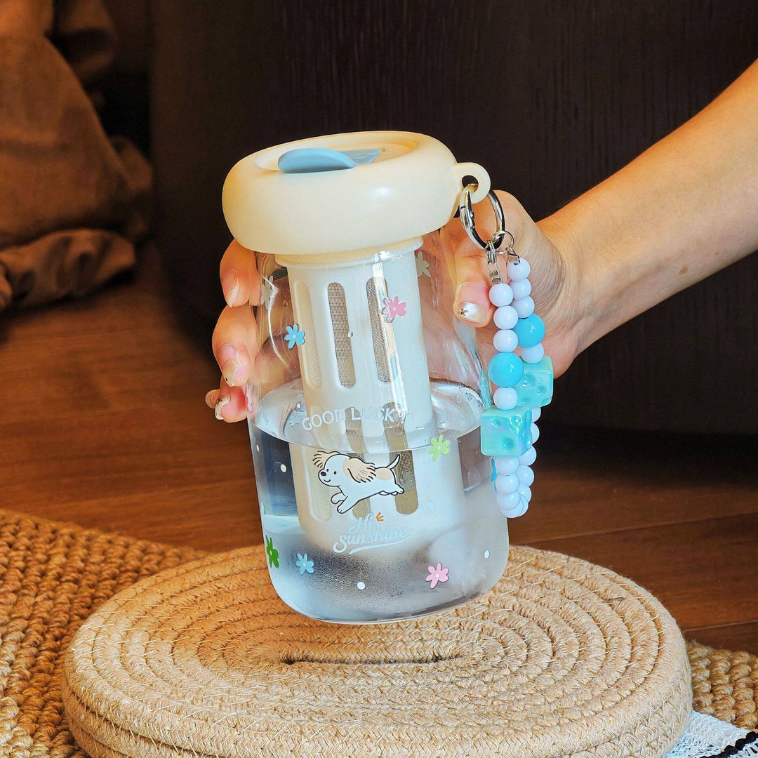 Ladies drinking container with unique design and integrated straw Bowlift