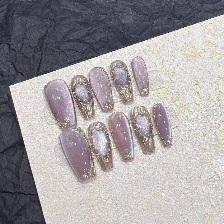 Artistic Press-On Nail Designs Bowlift