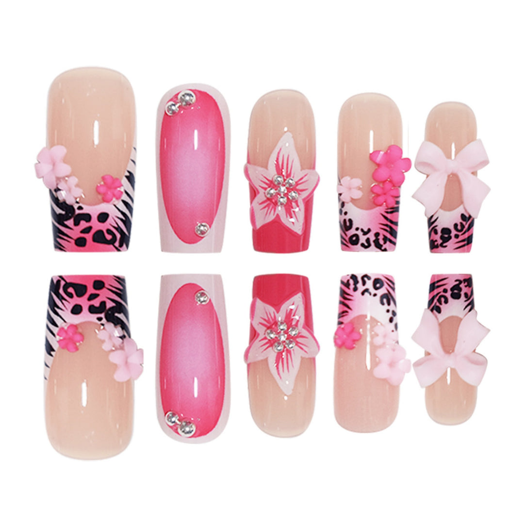 Artistic Floral Press-On Nail Art Set Bowlift