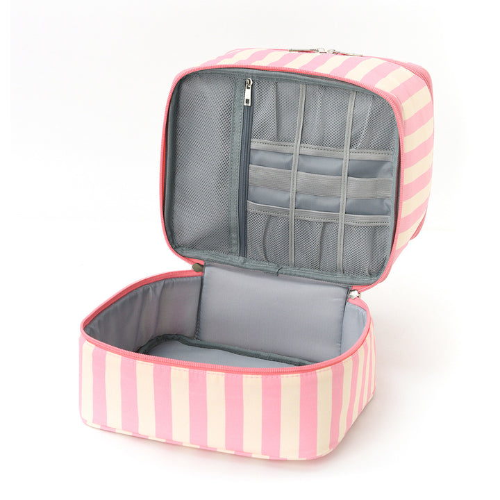 Cosmetic organizer with multiple compartments and removable interior Bowlift