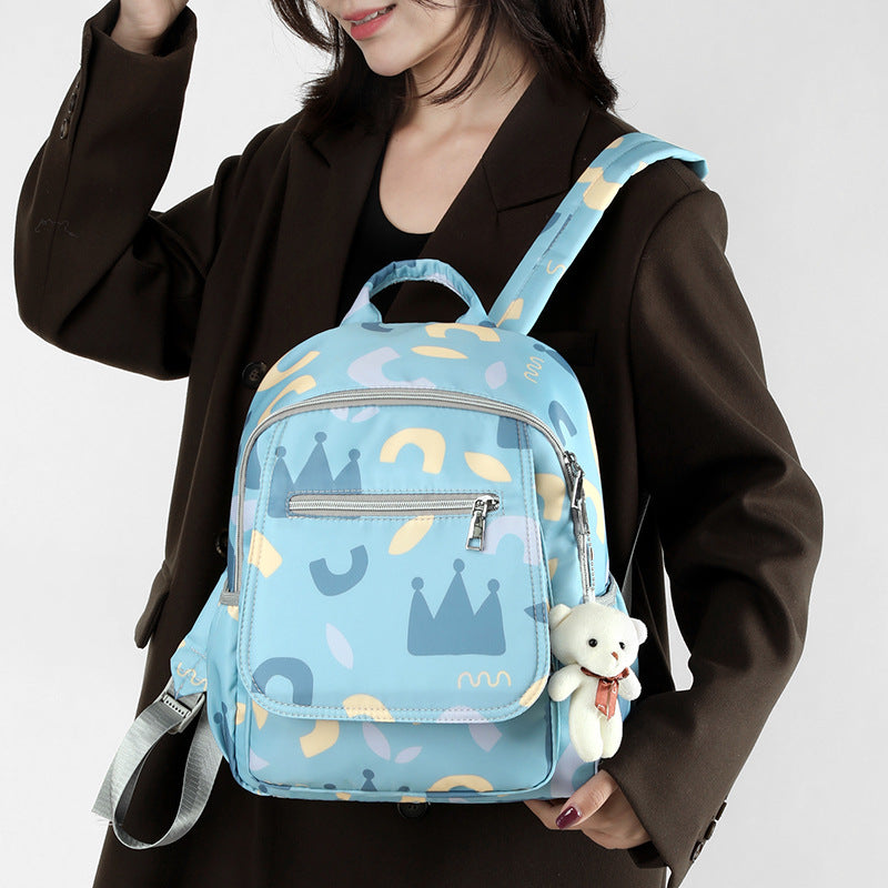 Stylish Lightweight Artistic Print Backpack Bowlift