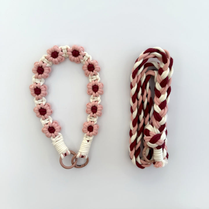 Macrame Dog Leash Holder Bowlift