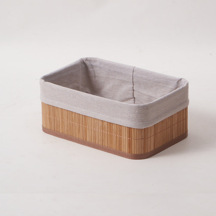 Storage baskets with decorative fabric insert Bowlift