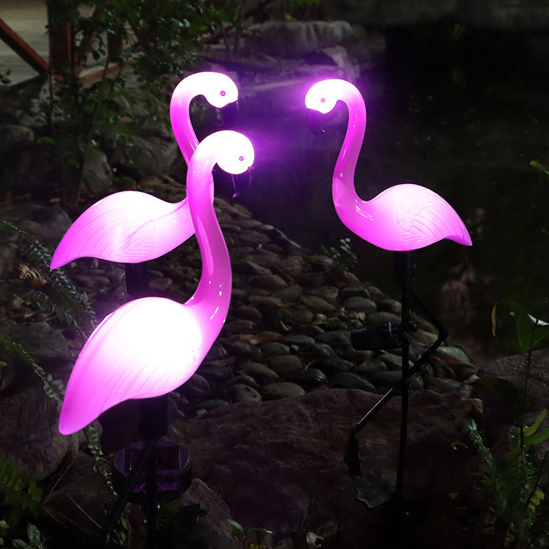 Articulated Flamingo Lawn Stake LED Accent Light With Adjustable Arm Bowlift