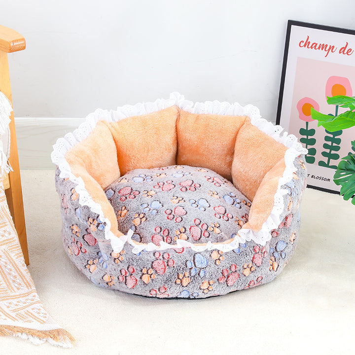Women's Cozy Pet Bed with Decorative Edge Bowlift