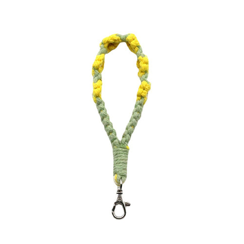 Decorative keychain made of macrame