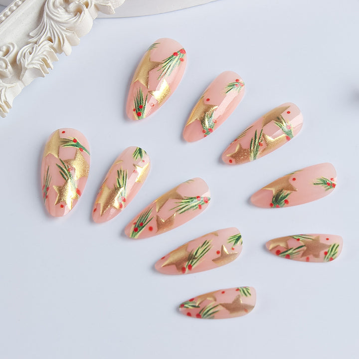 Festive Holiday-Themed Nail Art Design Bowlift