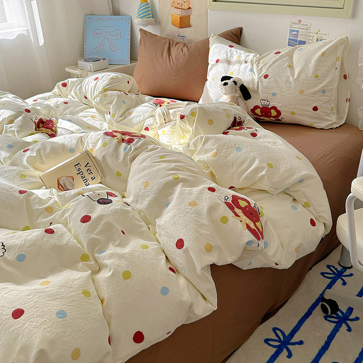 Playful Polka Dot Duvet Cover Set