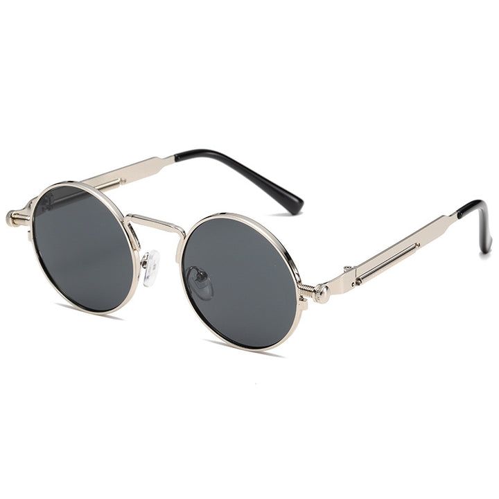 Women's fashionable round sunglasses with precise metal frame Bowlift