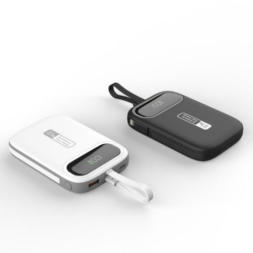 Portable power bank with fast USB-C connection and integrated LED display Bowlift