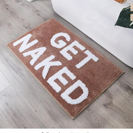 Plush Bathroom Quote Mat