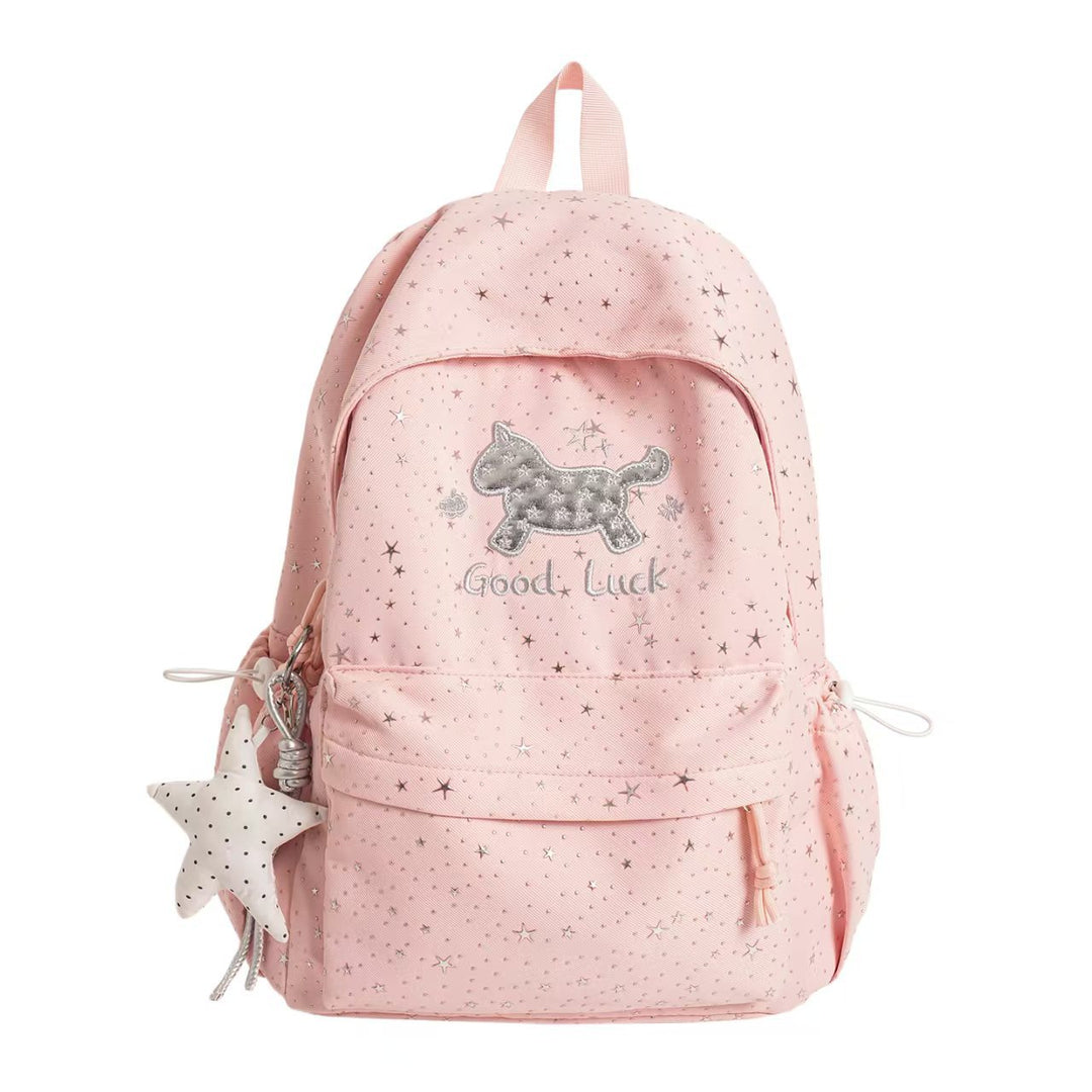 Backpack with Playful Cat Design and Sparkling Details Bowlift