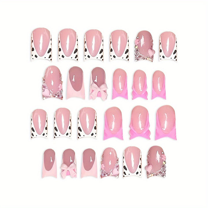 Decorative Bow Press-On Nail Set Bowlift