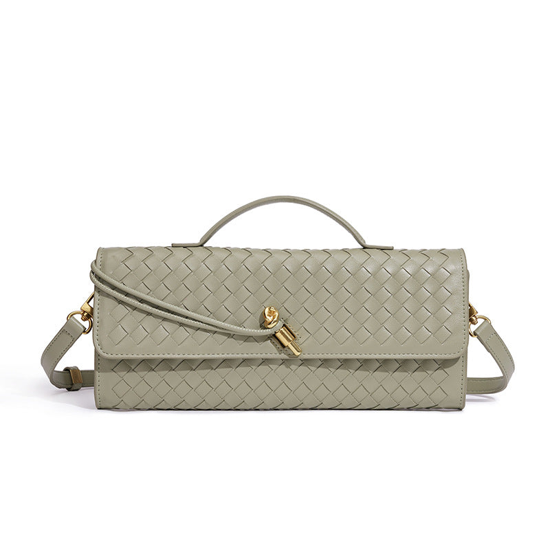 Woven Leather Clutch Bowlift