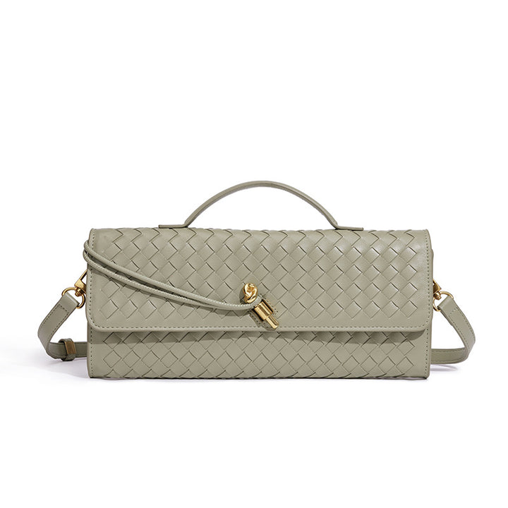 Woven Leather Clutch Bowlift