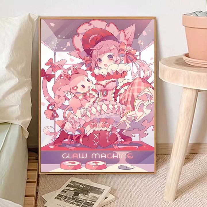 Whimsical Anime-Inspired Canvas Art Print Bowlift