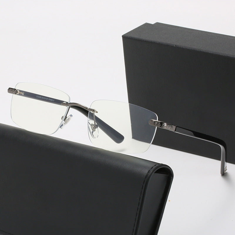 Women's fashionable half-frame glasses with comfortable nose pads and elegant design Bowlift