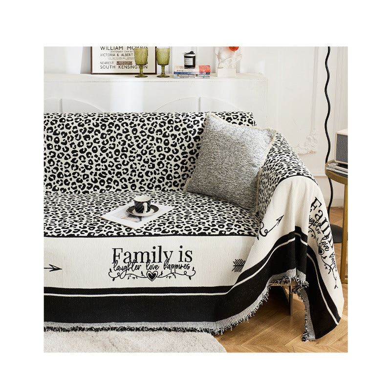 Artistic Leopard Print Sofa Throw Cover