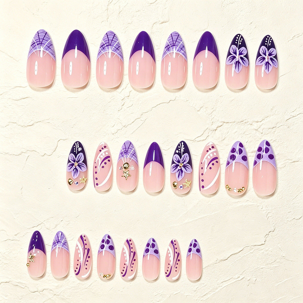 Decorative Floral Stiletto Nail Art Bowlift