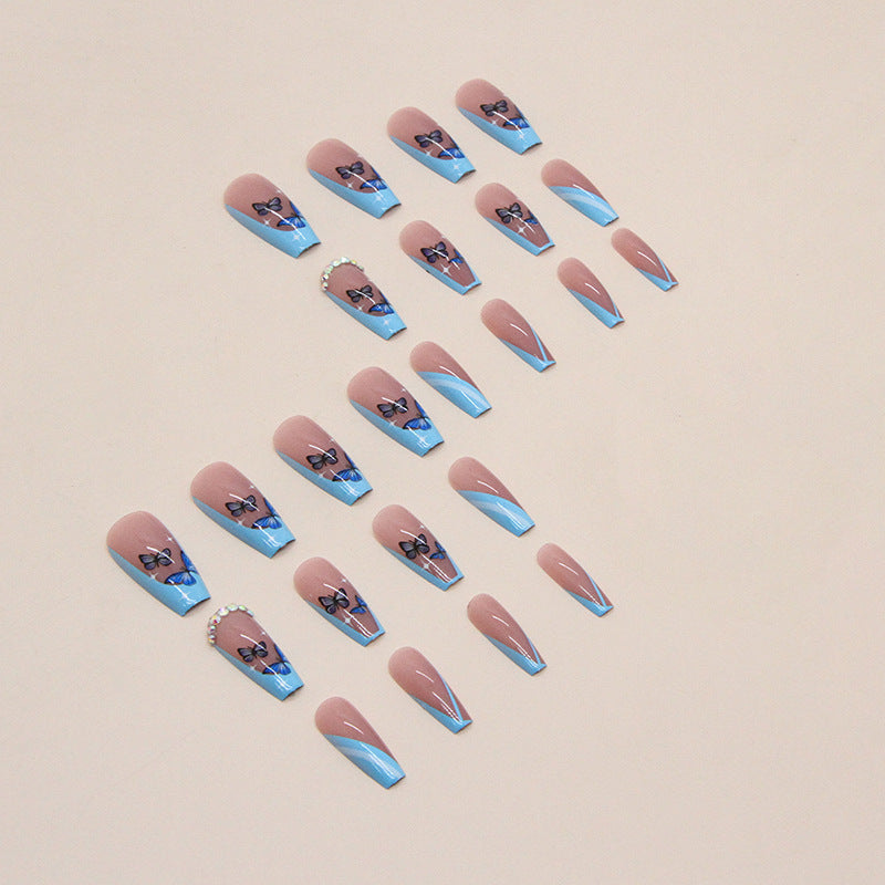 Decorative Butterfly Press-On Nail Tips Bowlift