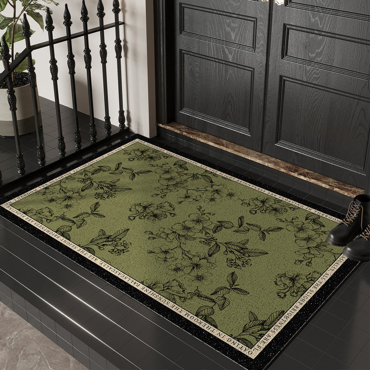 Floral Print Decorative Entry Mat Bowlift
