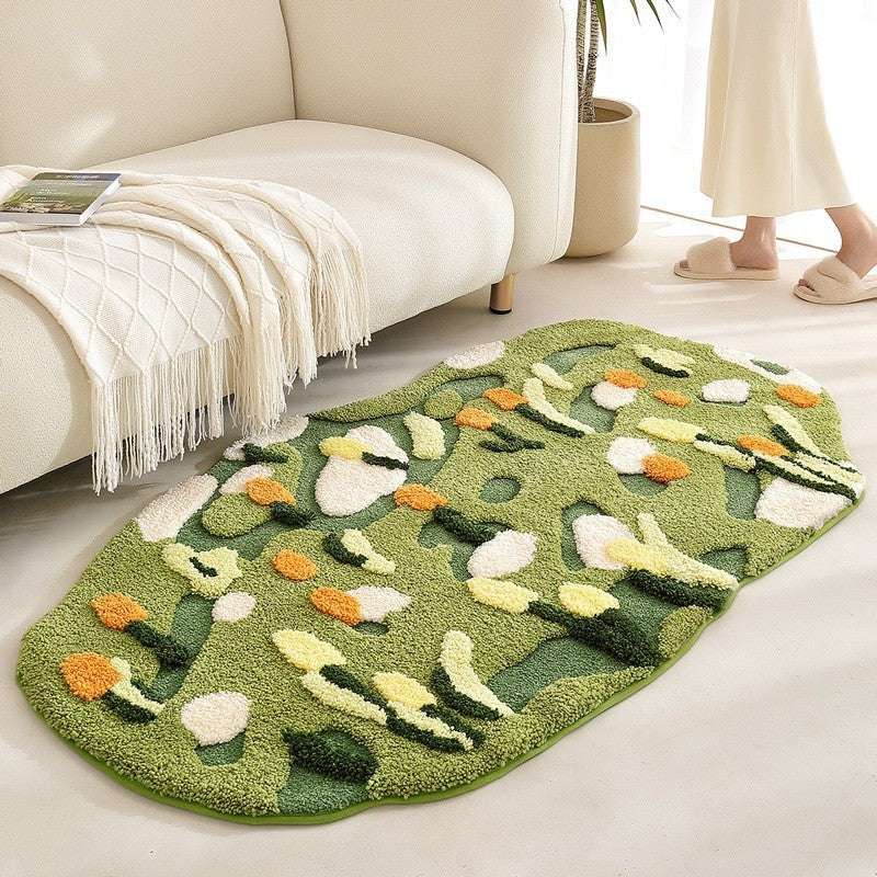Unisex Floral Pattern Bath Mat Bowlift