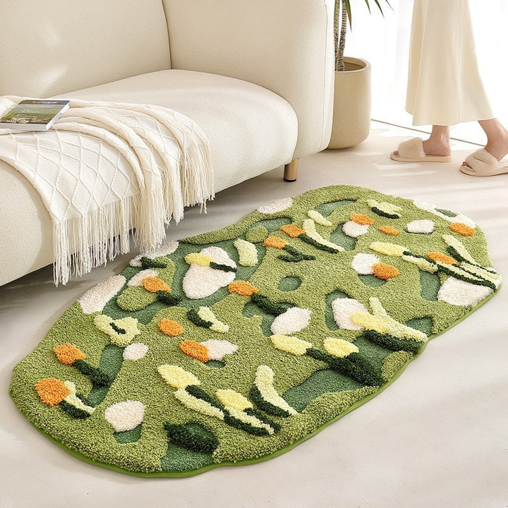 Unisex Floral Pattern Bath Mat Bowlift