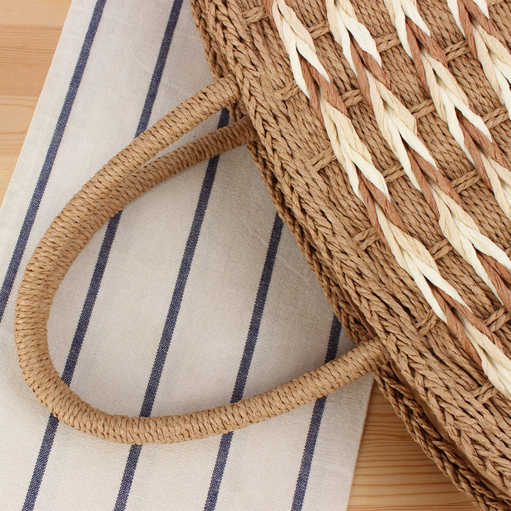 Basket bag with decorative braided design Bowlift