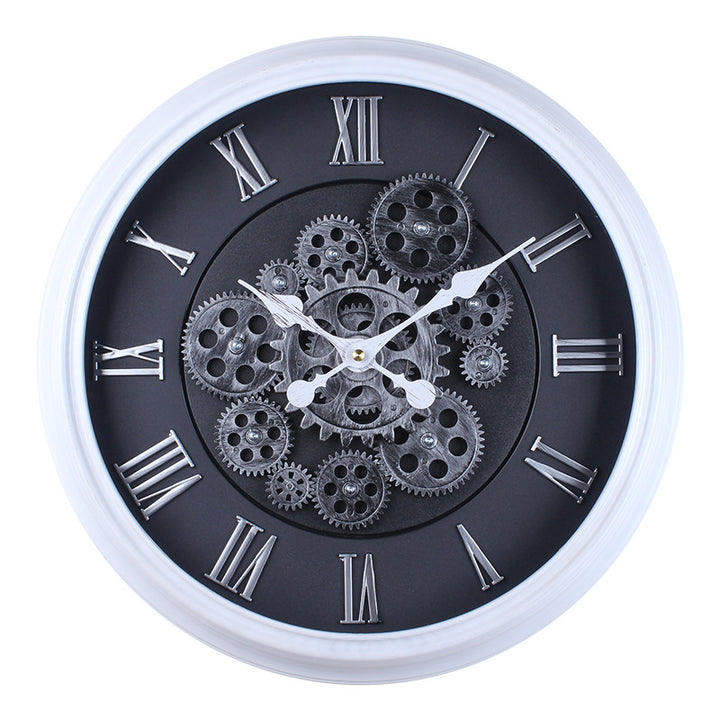 Wall clock with modern mechanical design Bowlift