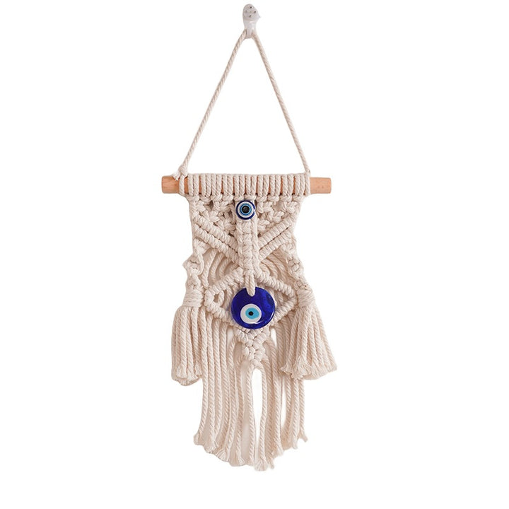 Macrame Wall Decor with Protective Evil Eye Bowlift
