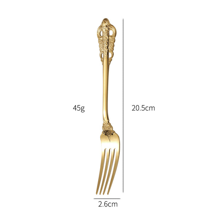 Elegant fish fork with artistic handle design Bowlift