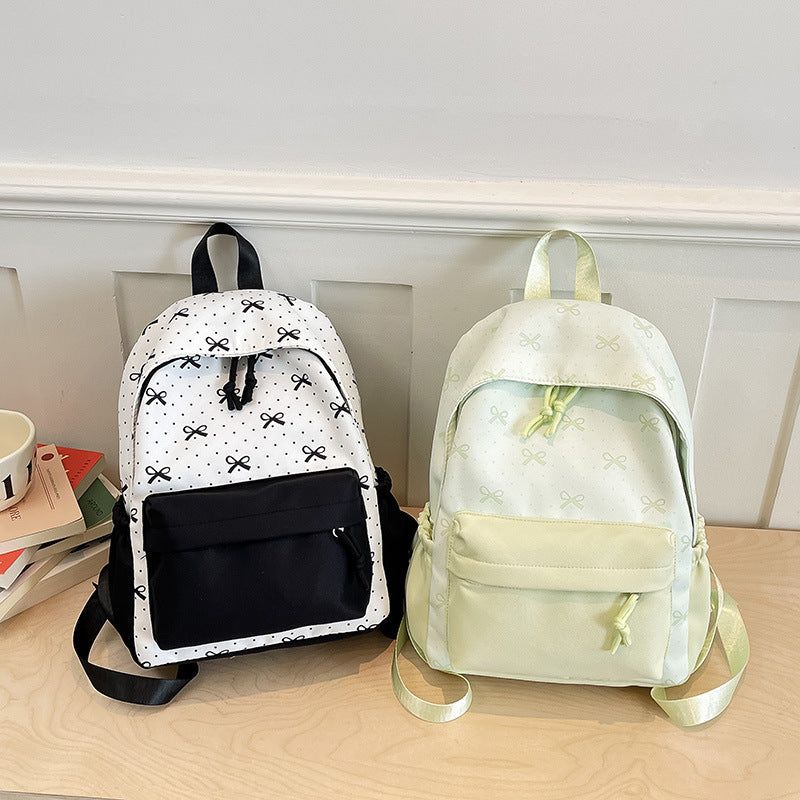 Cute everyday backpack with embroidered bows Bowlift