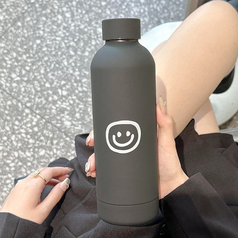 Women's Insulated Water Bottle with Fun Emoji Design Bowlift