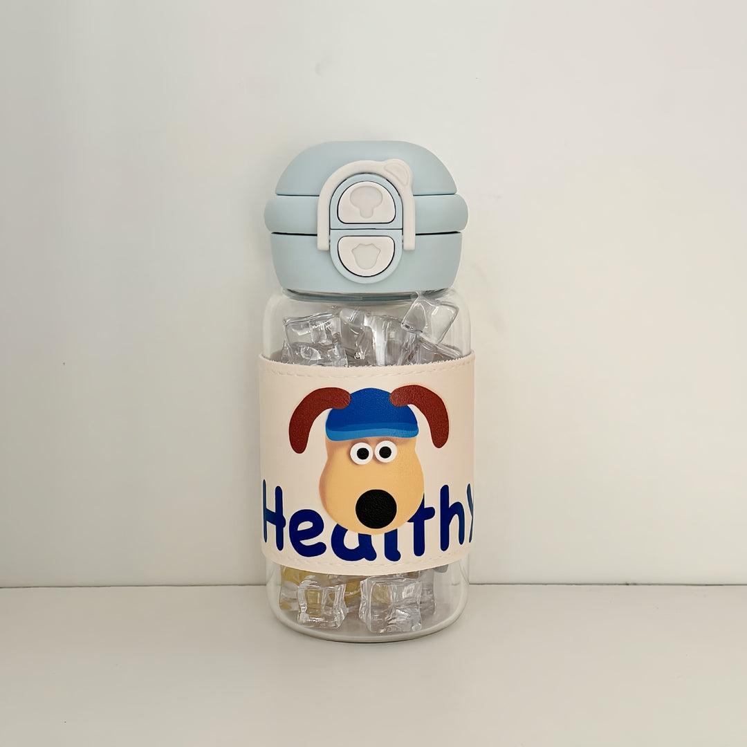 Women's water bottle with creative design and integrated straw Bowlift