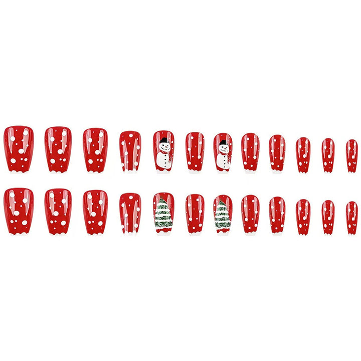 Artificial nail set with festive Christmas designs Bowlift