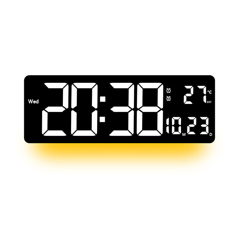 Digital Wall Clock with Multicolored LED Display Bowlift