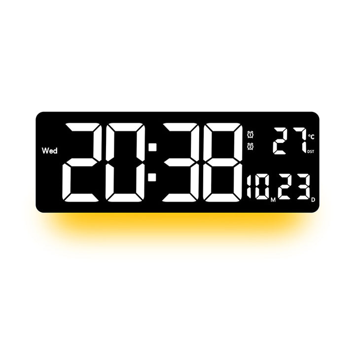 Digital Wall Clock with Multicolored LED Display Bowlift