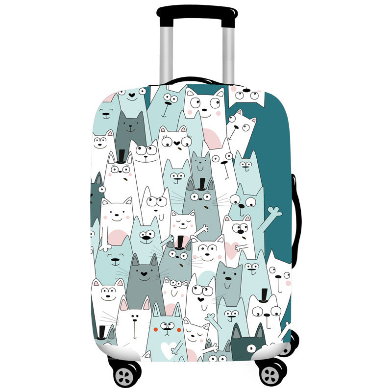 Women's Hard Shell Suitcase with Cute Cat Design Bowlift